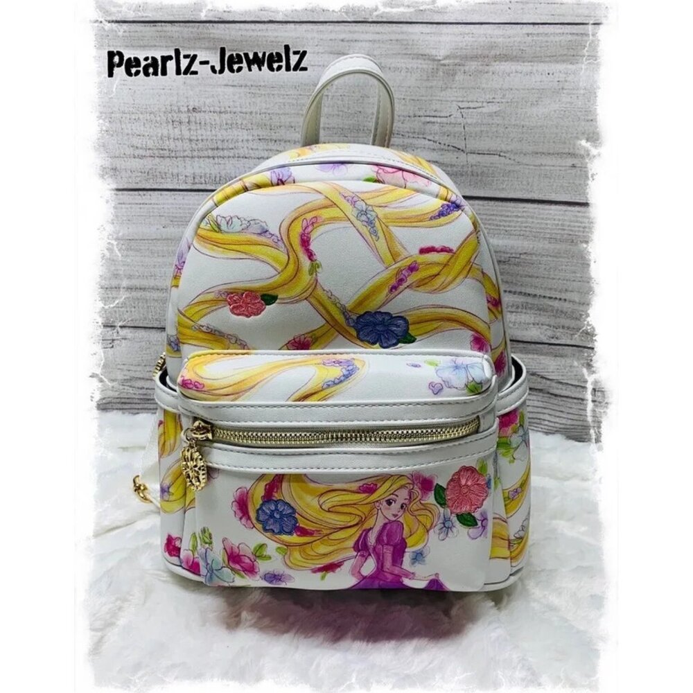 Danielle Nicole Disney Tangled Rapunzel Flowing Hair Mini Backpack BoxLunch NWT - Picture 1 of 6